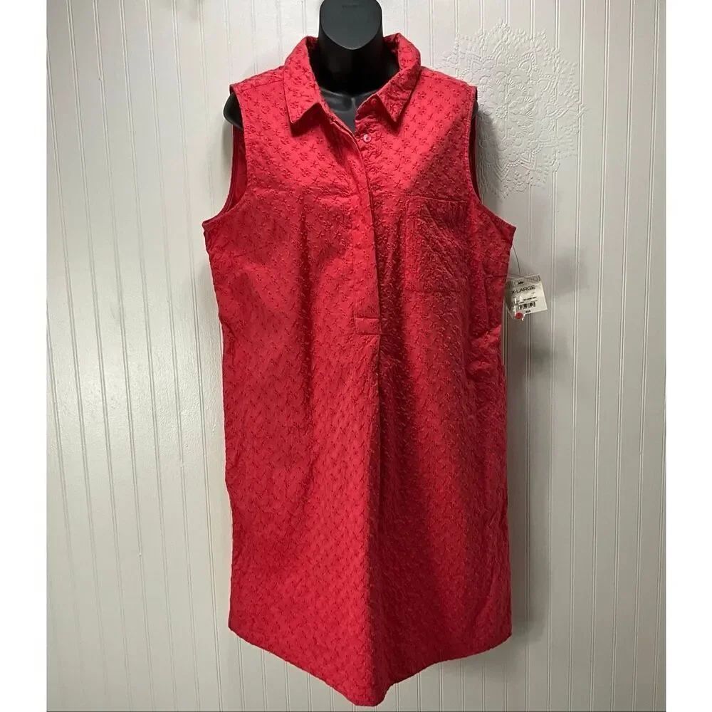 LIZ CLAIBORNE Sleeveless Embroidered Dress